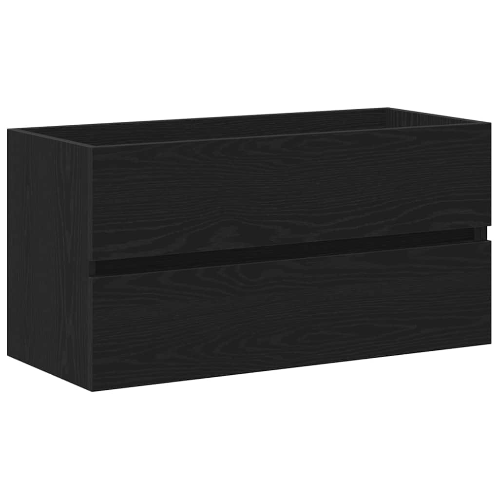 Mobile Lavabo 90X38,5X45 Cm In Legno Multistrato Rovere Nero