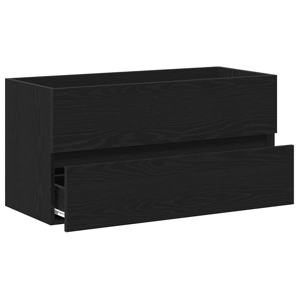 Mobile Lavabo 90X38,5X45 Cm In Legno Multistrato Rovere Nero