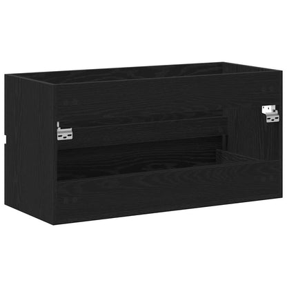 Mobile Lavabo 90X38,5X45 Cm In Legno Multistrato Rovere Nero