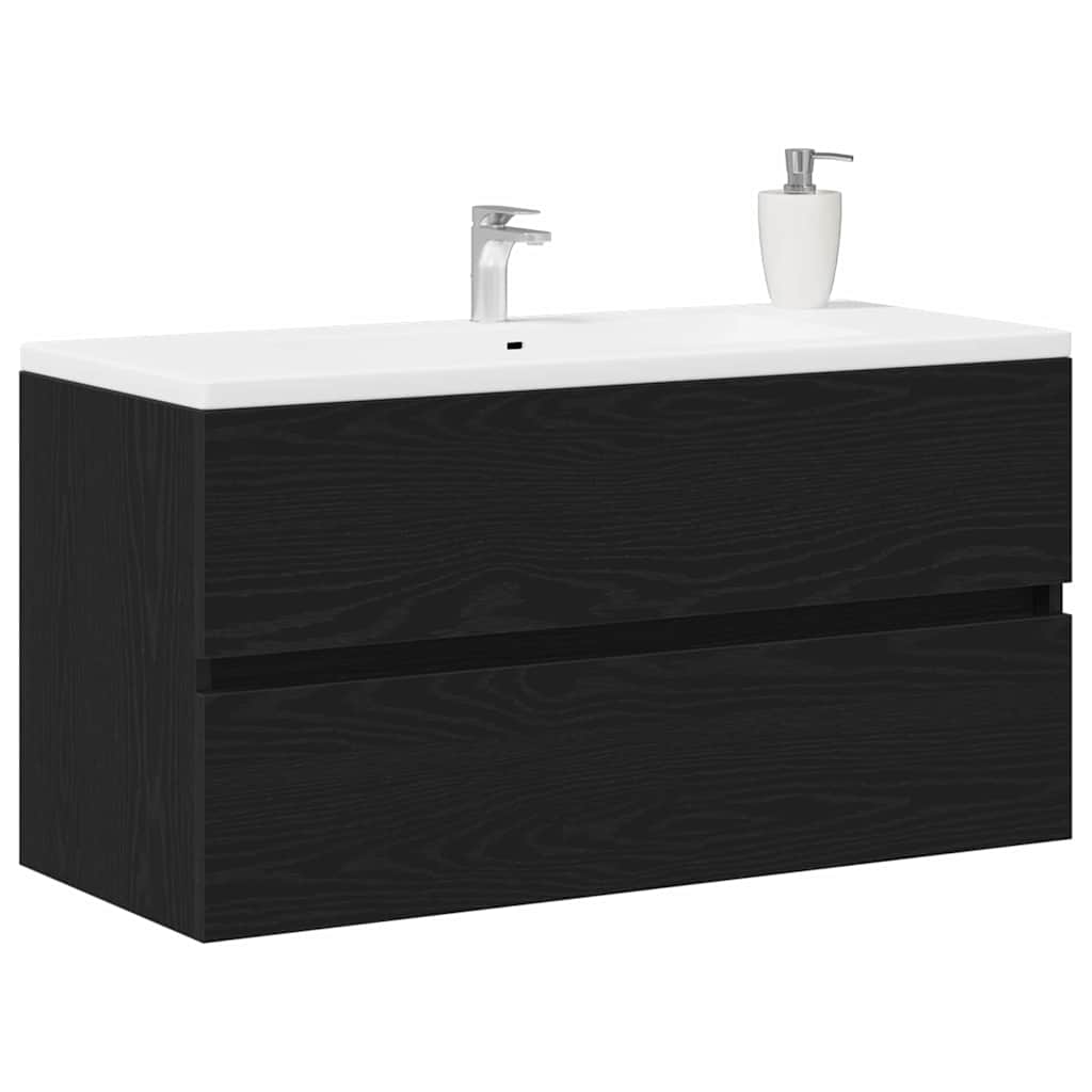 Mobile Lavabo 90X38,5X45 Cm In Legno Multistrato Rovere Nero