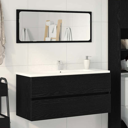 Mobile Lavabo 90X38,5X45 Cm In Legno Multistrato Rovere Nero