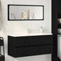 Mobile Lavabo 90X38,5X45 Cm In Legno Multistrato Rovere Nero