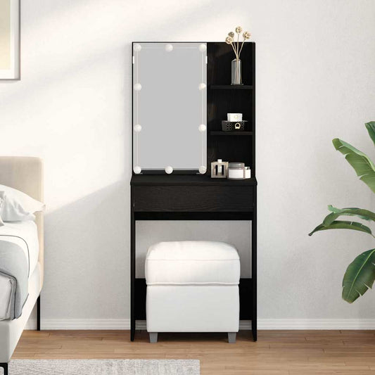 Tavolo Da Trucco 60 X 40 X 140 Cm Legno Multistrato