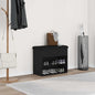 Panca Porta Scarpe Nera 62X32X50 Cm In Legno Multistrato