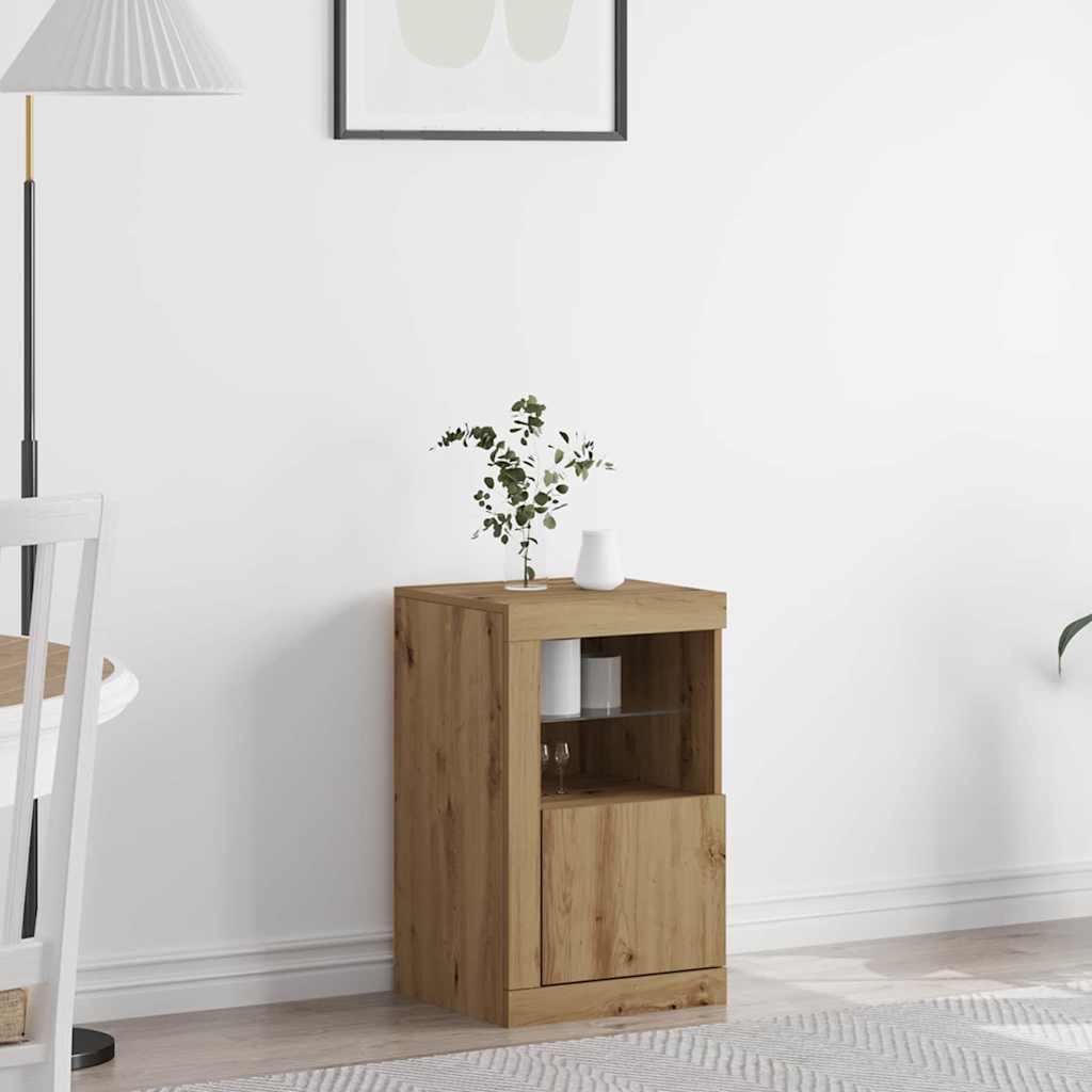Armadietti Con Luci Led 2Pz Bianchi In Legno Multistrato