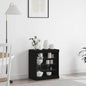 Credenza Con Luci Led Nera 60,5X37X67 Cm