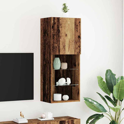 Mobili Tv Con Luci Led 2 Pz 30,5X30X102 Cm