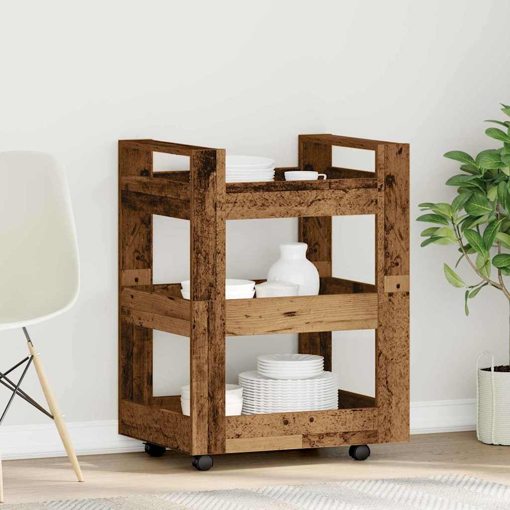 Carrello Da Cucina 60X45X80 Cm In Legno Multistrato