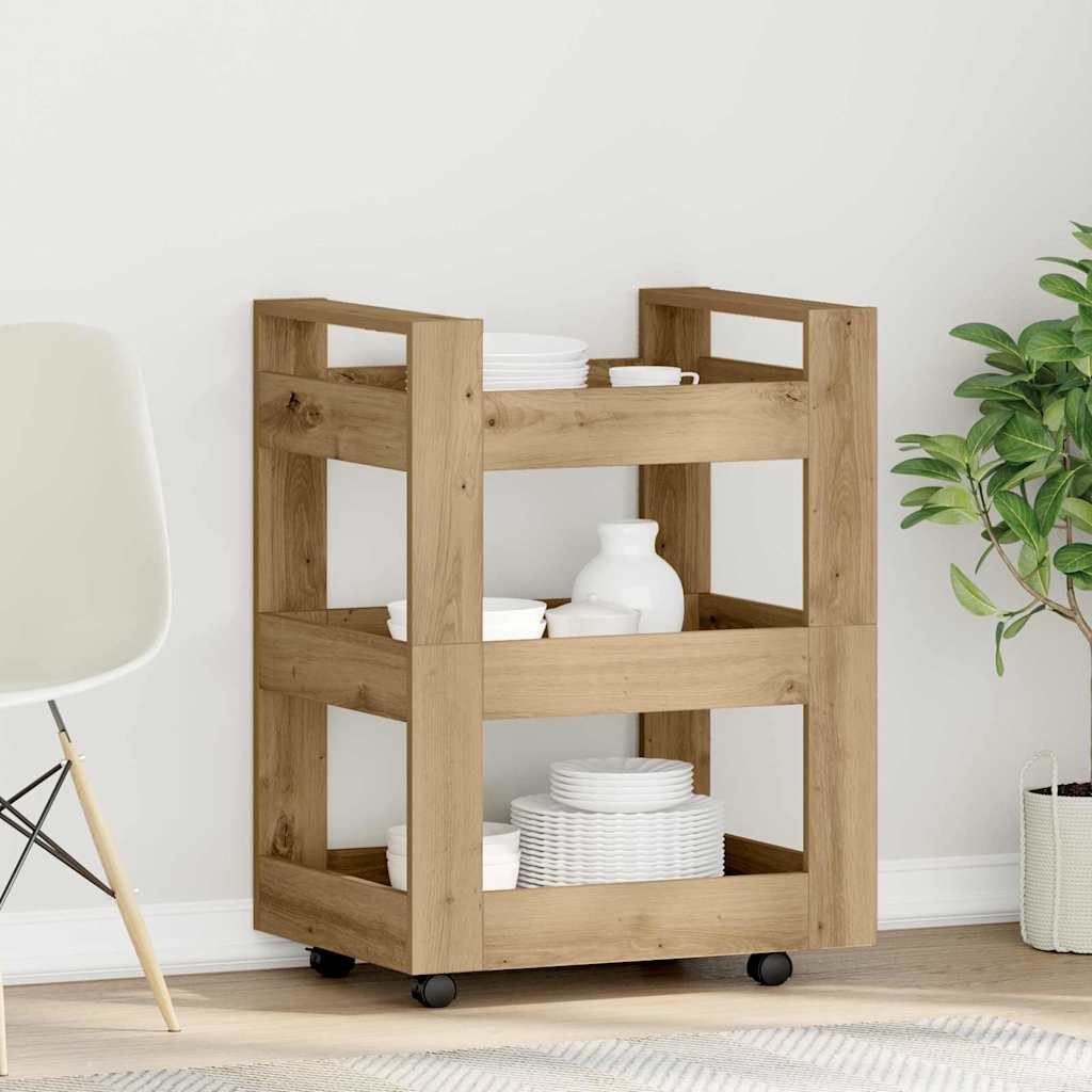 Carrello Da Cucina 60X45X80 Cm In Legno Multistrato