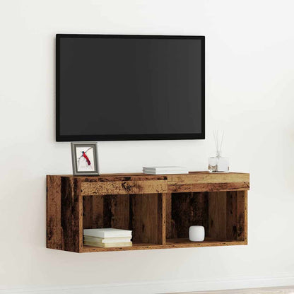 Mobili Porta Tv Con Luci Led 2 Pz Bianchi 80X30X30 Cm