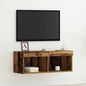 Mobili Porta Tv Con Luci Led 2 Pz Bianchi 80X30X30 Cm