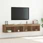 Mobili Porta Tv Con Luci Led 2 Pz Bianchi 80X30X30 Cm