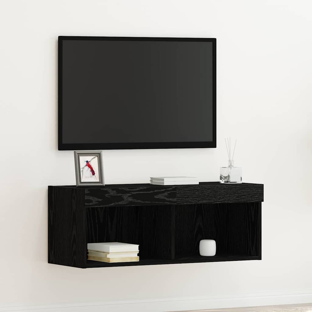 Mobili Porta Tv Con Luci Led 2 Pz Bianchi 80X30X30 Cm