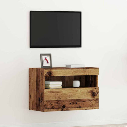 Mobile Tv A Parete Con Luci Led 60X30X40 Cm