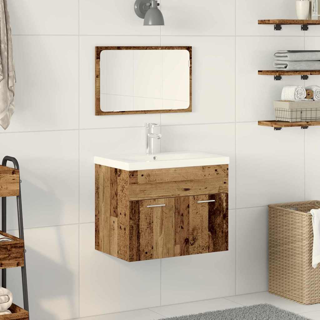 Set Mobili Da Bagno 3 Pz Legno Multistrato