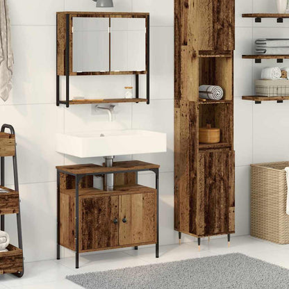 Set Mobili Da Bagno 2 Pz In Legno Multistrato