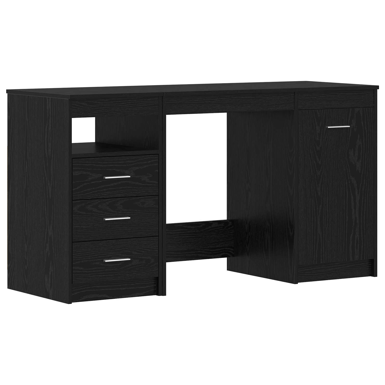 Scrivania Nera 140X50X76 Cm In Truciolato