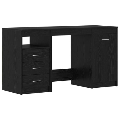 Scrivania Nera 140X50X76 Cm In Truciolato