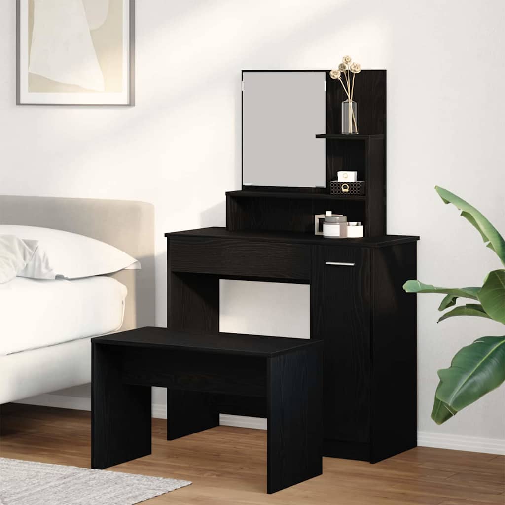Set Tavolo Da Toeletta In Legno Multistrato