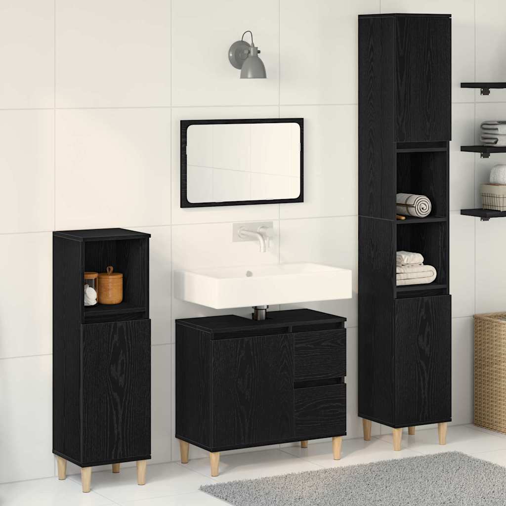 Set Mobili Da Bagno 3 Pz In Legno Multistrato