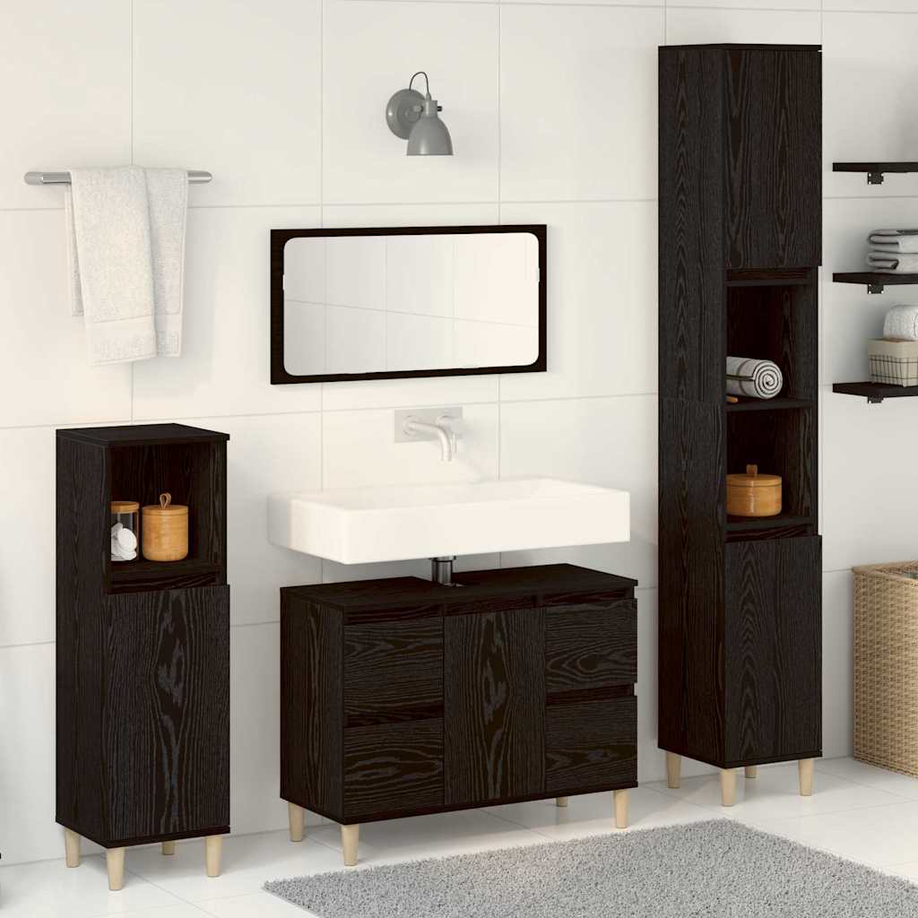 Set Mobili Da Bagno 3 Pz In Legno Multistrato