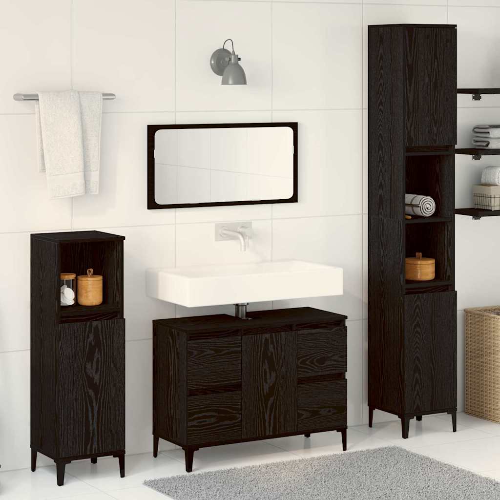 Set Mobili Da Bagno 3 Pz In Legno Multistrato