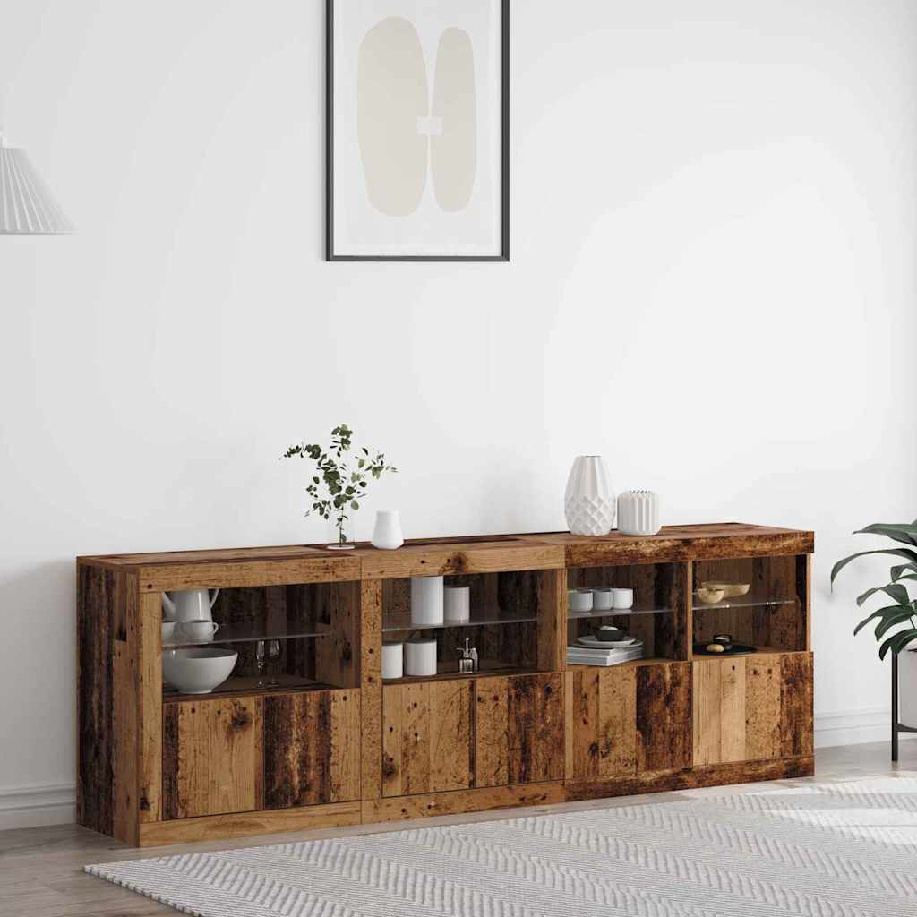 Credenza Con Luci Led 202X37X67 Cm
