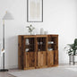 Credenze Con Luci Led 3 Pz Nere In Legno Multistrato