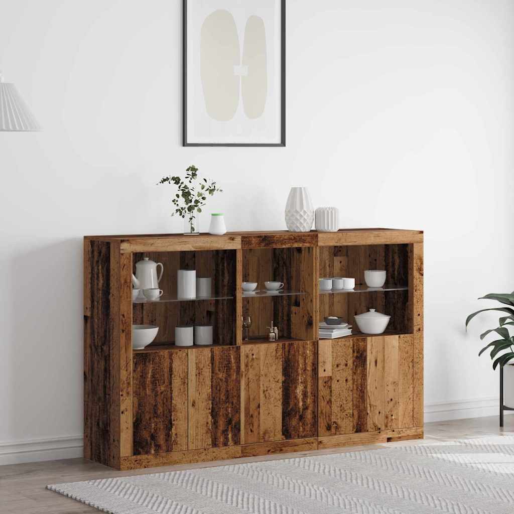 Madia Led 162 X 37 X 100 Cm Legno Multistrato