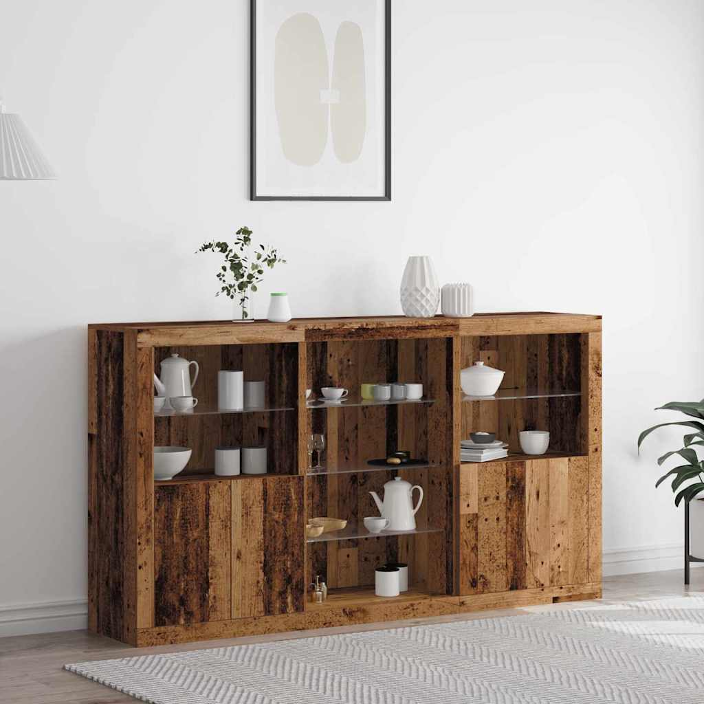 Credenza Con Luci Led 181,5X37X100 Cm