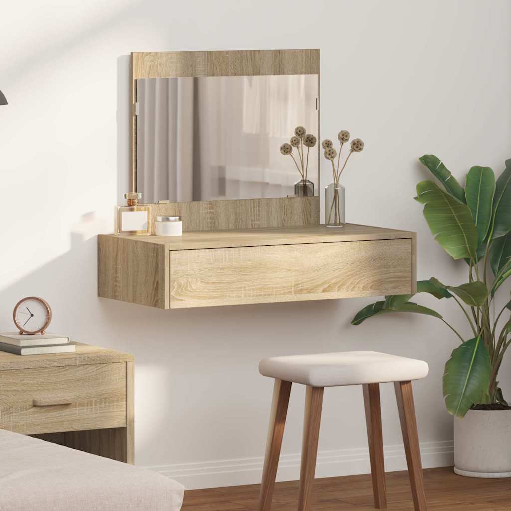 Tavolo Da Trucco Marrone Legno Multistrato