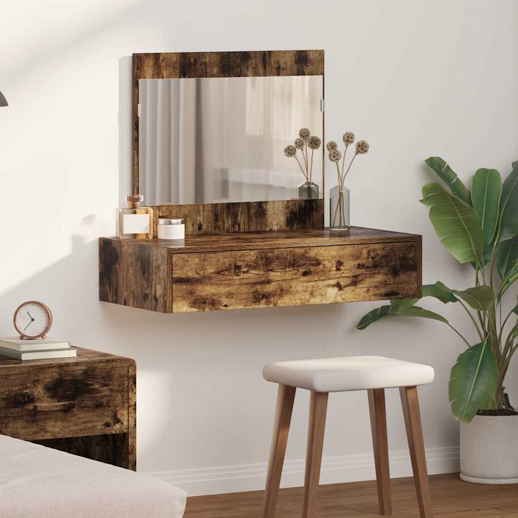 Tavolo Da Trucco Marrone Legno Multistrato