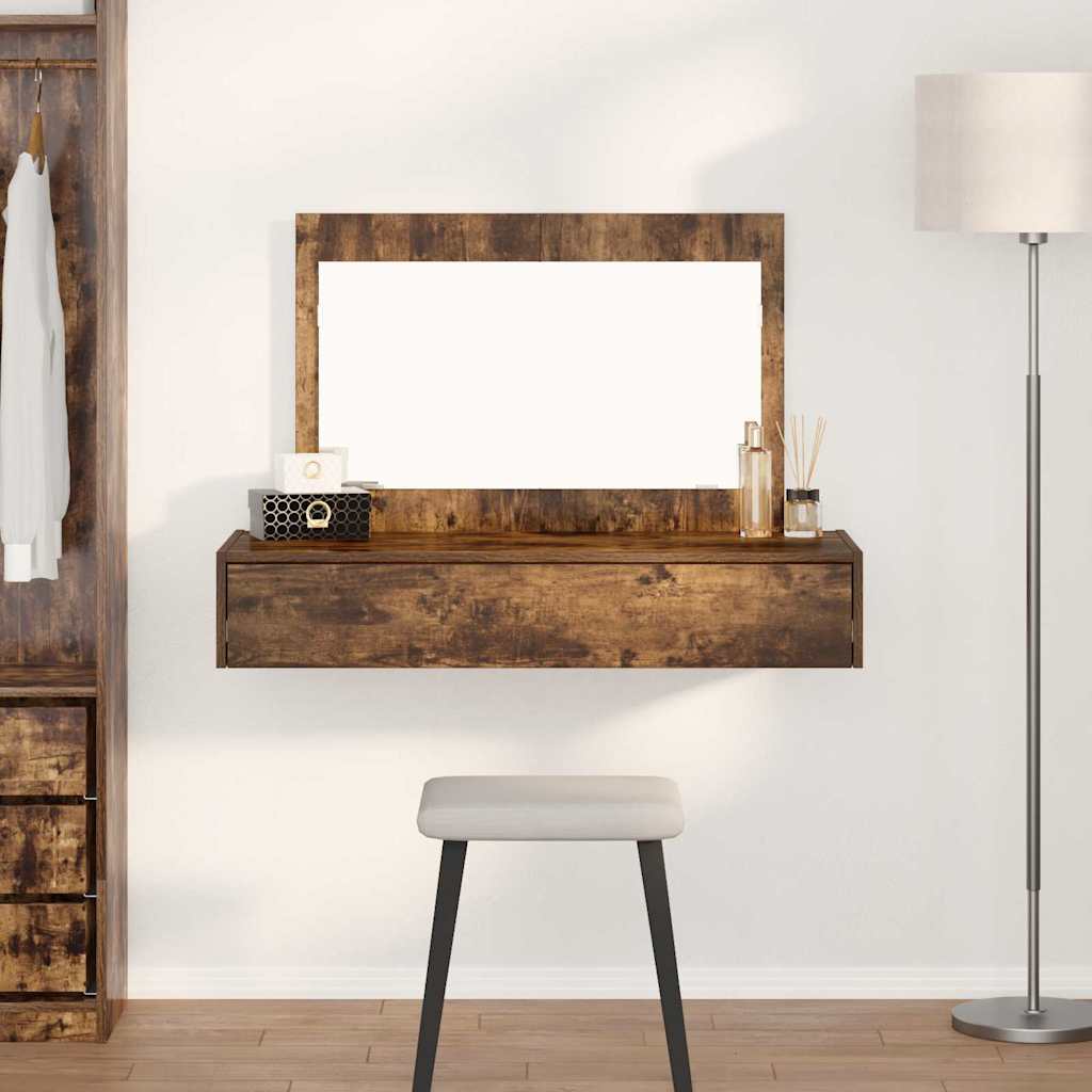 Tavolo Da Trucco Marrone Legno Multistrato