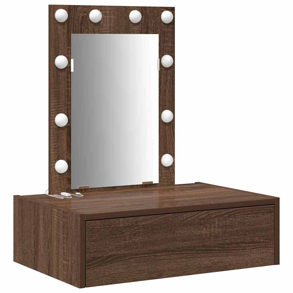 Tavolo Da Trucco Marrone 60 X 40 X 70 Cm Legno Multistrato