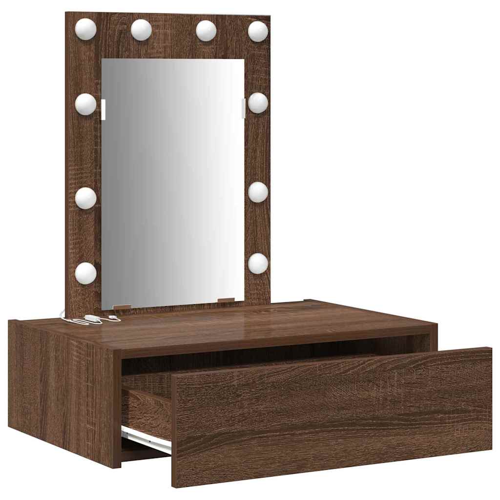 Tavolo Da Trucco Marrone 60 X 40 X 70 Cm Legno Multistrato