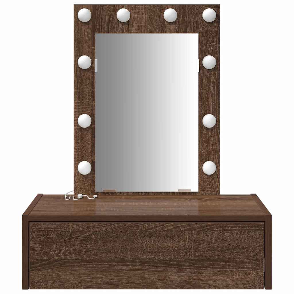 Tavolo Da Trucco Marrone 60 X 40 X 70 Cm Legno Multistrato