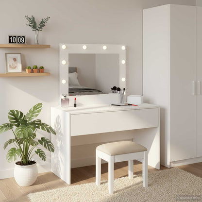 Tavolo Da Trucco Marrone Legno Multistrato