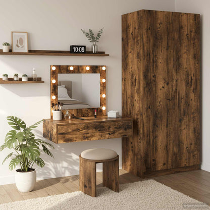Tavolo Da Trucco Marrone Legno Multistrato