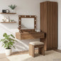 Tavolo Da Trucco Marrone Legno Multistrato