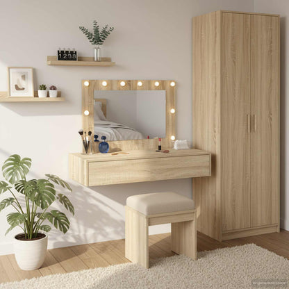 Tavolo Da Trucco Marrone Legno Multistrato