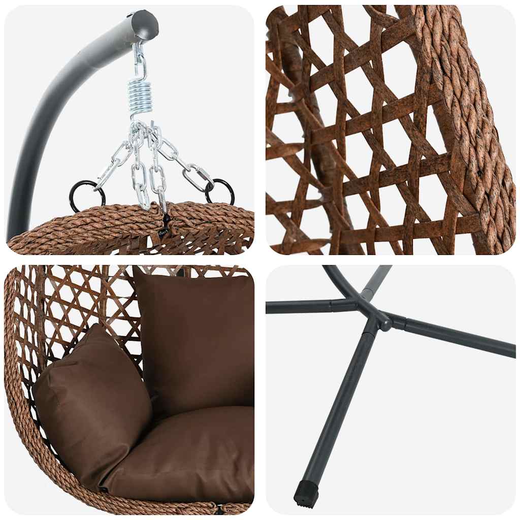Sedia Uovo Sospesa 104 X 100 X 191 Cm Polyrattan