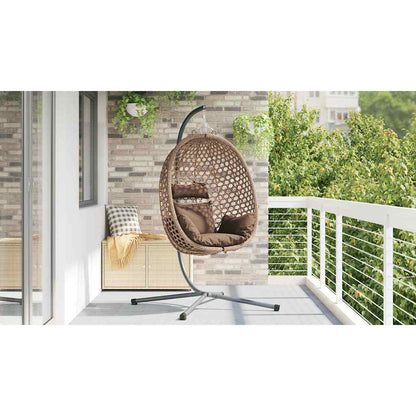 Sedia Uovo Sospesa 104 X 100 X 191 Cm Polyrattan