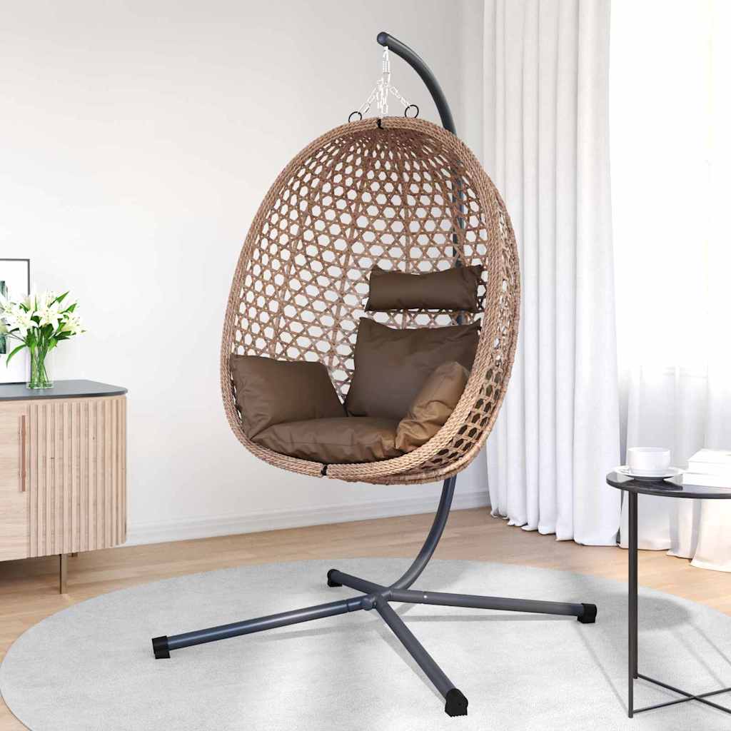 Sedia Uovo Sospesa 104 X 100 X 191 Cm Polyrattan