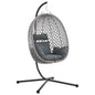 Sedia Uovo Sospesa 104 X 100 X 191 Cm Polyrattan