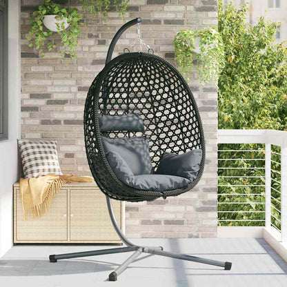 Sedia Uovo Sospesa 104 X 100 X 191 Cm Polyrattan
