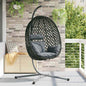 Sedia Uovo Sospesa 104 X 100 X 191 Cm Polyrattan