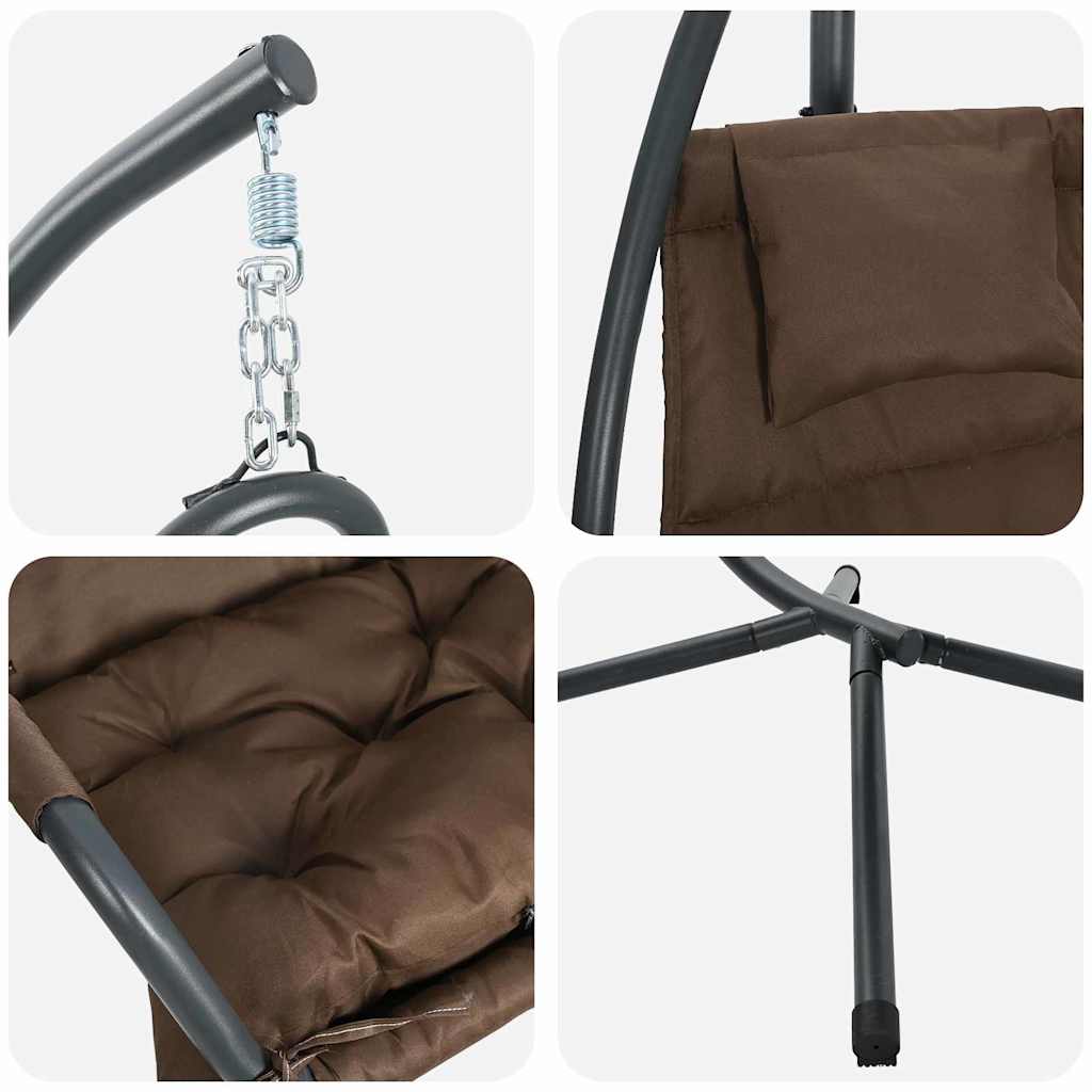 Sedia Uovo Sospesa 94 X 107 X 196,5 Cm Acciaio