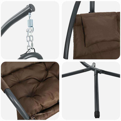 Sedia Uovo Sospesa 94 X 107 X 196,5 Cm Acciaio
