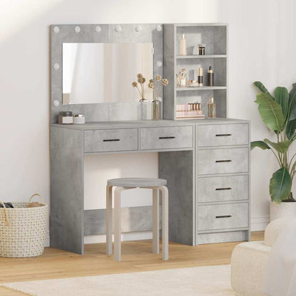 Tavolo Da Trucco Con Cassetto Grigio Chiaro 78.5 X 41 X 135 Cm