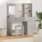 Tavolo Da Trucco Con Cassetto Grigio Chiaro 78.5 X 41 X 135 Cm